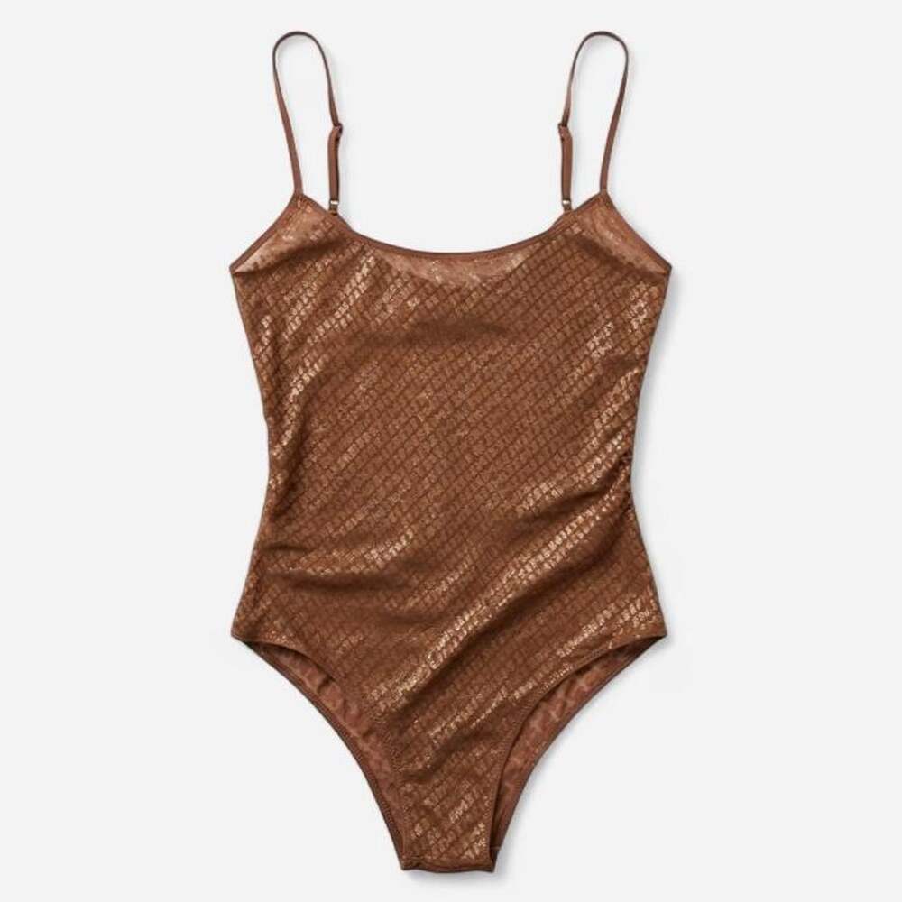 Skims Women's Brown and Gold Bodysuit
